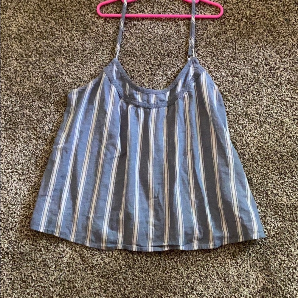 Blue striped top